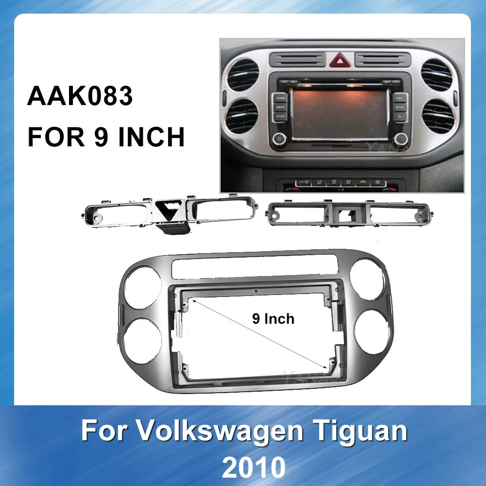 2Din Auto stereo uztvērēju, panelis, Rāmis Volkswagen Tiguan 2010 Auto Audio Radio, GPS Navigācija, Īpašu Dash Apdares Komplekts Karkasa Paneļu Attēls 0
