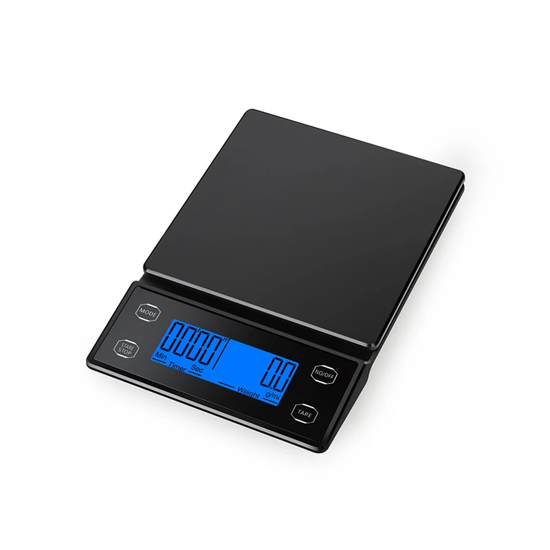 3kg/0.1 g 5kg/0.1 g Pilienu Kafijas Apjoma Ar Taimeri Pārnēsājamo Elektronisko Ciparu Virtuve Mēroga Augstas Precizitātes LCD Elektroniskie Svari Attēls 0