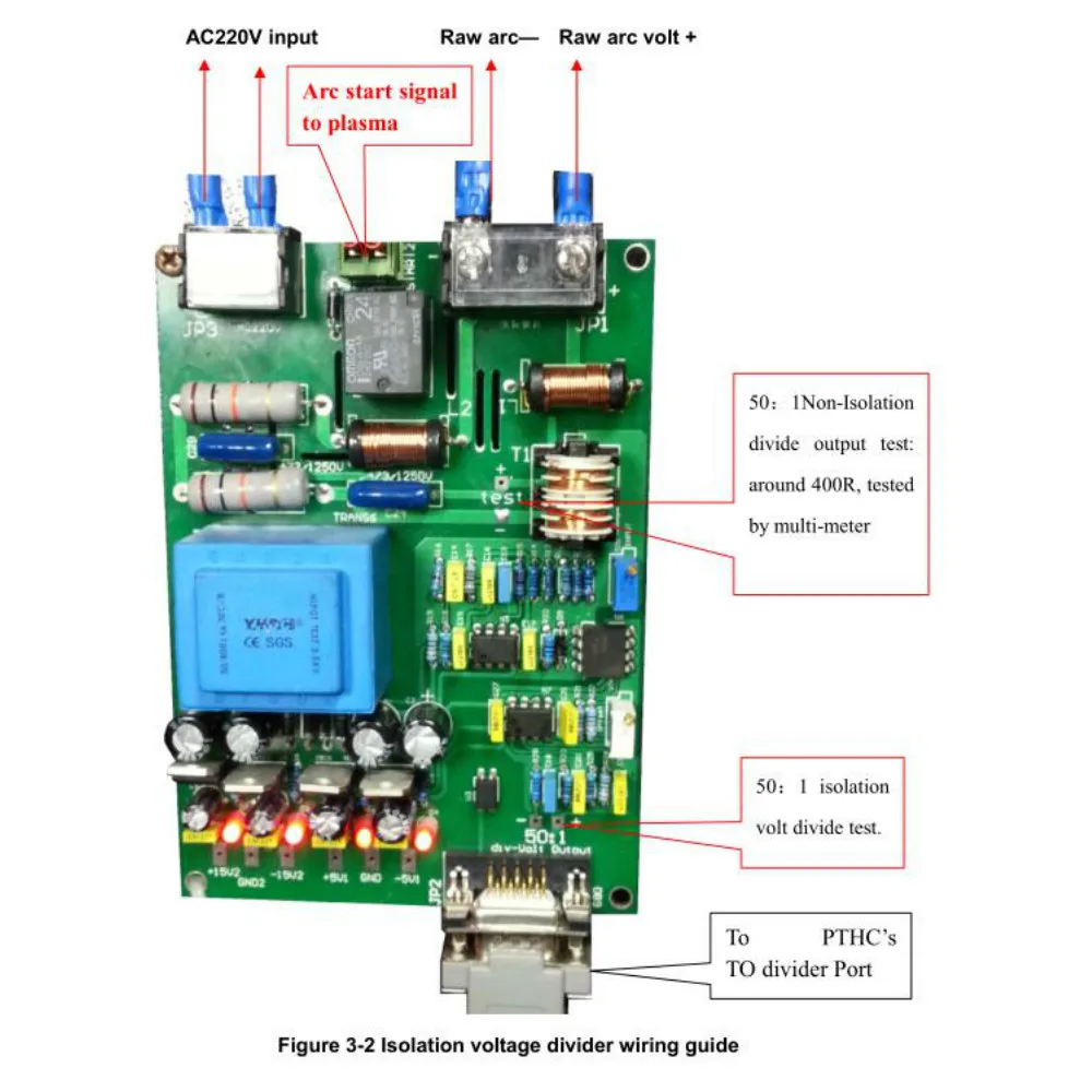 cnc plazmas thc kontrolieris lāpu augstums sensors PTHC-200DC Attēls 5