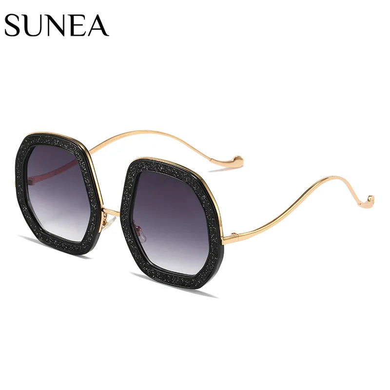 Modes Sievietes Apaļas Saulesbrilles Toņos UV400 Vintage Bling Bling Briļļu Sieviešu Ovāla Slīpumu Objektīvs, Saules Brilles Attēls 0