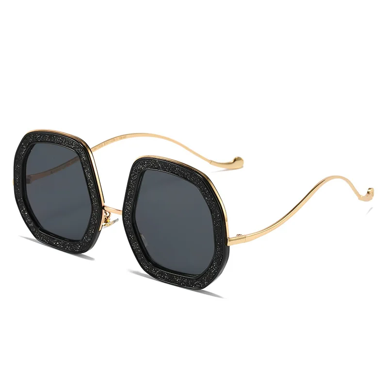Modes Sievietes Apaļas Saulesbrilles Toņos UV400 Vintage Bling Bling Briļļu Sieviešu Ovāla Slīpumu Objektīvs, Saules Brilles Attēls 4