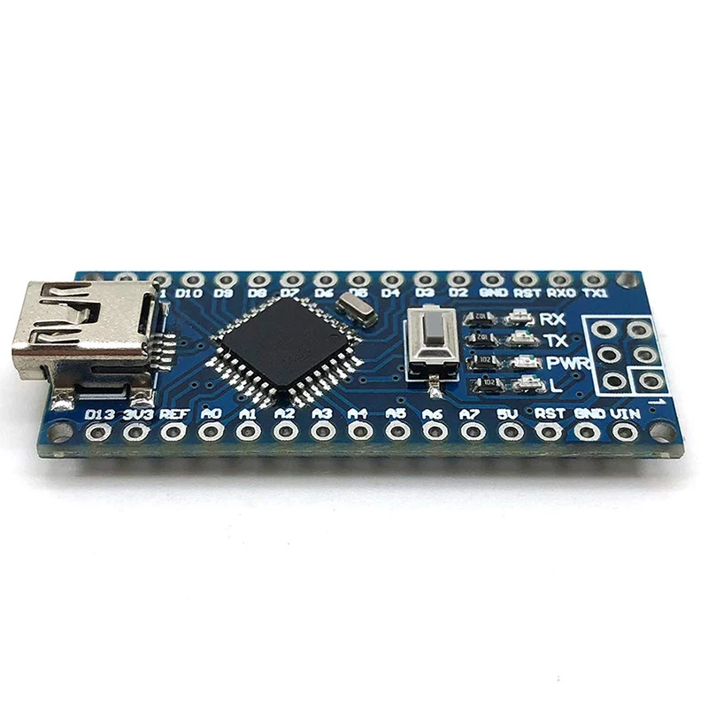 Par Arduino Pro Mini Nano V3.0 Atmega328p 5V 16M Mikrokontrolleru Komplekts Bez USB Kabelis Arduino Nano V3.0 (5gab) Attēls 3