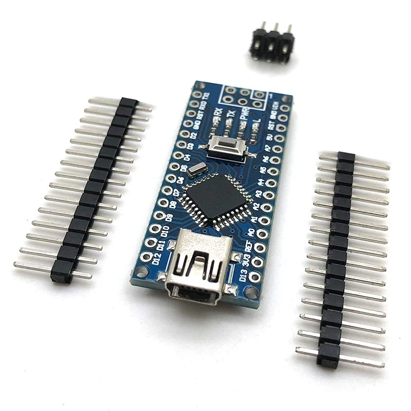Par Arduino Pro Mini Nano V3.0 Atmega328p 5V 16M Mikrokontrolleru Komplekts Bez USB Kabelis Arduino Nano V3.0 (5gab) Attēls 5