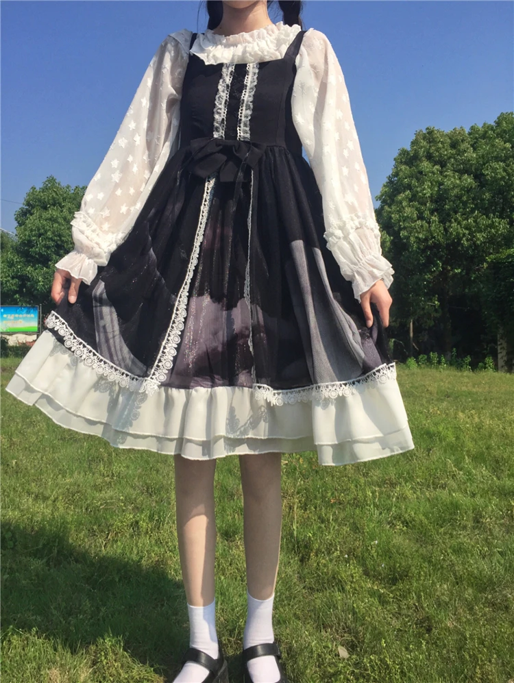 Rūpnīcas Oriģināls Dizains, Lolita Mākonis Mēneši Kleita Lielu Hem Linga JSK Kleita renesanses sweet lolita gothic viktorijas kleita Attēls 3