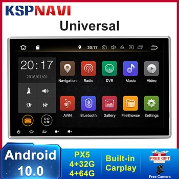 2 Din Auto Radio Android 10 Automašīnas Stereo 10.1 Collu Ekrāns, Universāls Multimedio Video Atskaņotājs, GPS Navigācija, Auto Bezvadu Carpaly