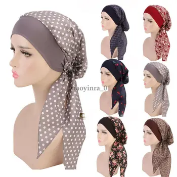 2020 Sievietēm Musulmaņu Hijab Vēža, Chemo Cepuri Turban Klp Vāciņu, Matu Izkrišana Galvas Lakatu Wrap