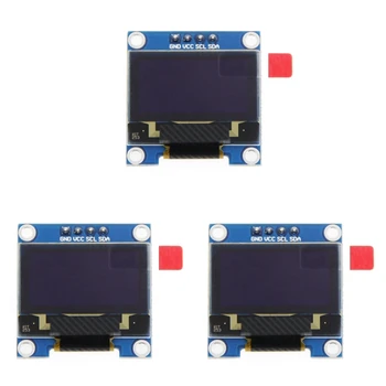 3X 0.96 Collu IIC I2C Sērijas GND 128X64 OLED LCD Display LED Modulis SSD1306 Par Arduino Komplekts, Balts Displejs