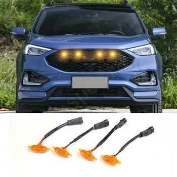 4GAB piemērots Ford Edge 2019-2021 LED Auto Priekšējā bufera Restes LED Dzeltena Gaisma Raptor Stila Gaismas Komplekts Dekoru W/ Stieples Ātrums