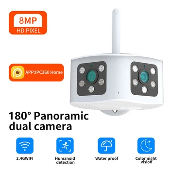 4K 8MP HD WiFi IP Kameras AI Cilvēka Atklāšanas Ūdensizturīgs 10X Tālummaiņas Drošības IP Kamera ar divvirzienu Audio Nakts Redzamības Āra Uzraudzība
