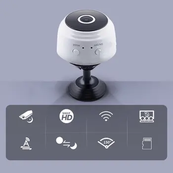 A9 Drošības kameru Augstas izšķirtspējas Gaismas Nakts Redzamības 1080P Kamera mājas Novērošanas kameras ar wifi
