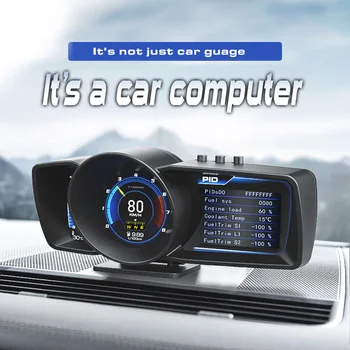 Auto HUD Multi-Funkciju, Head Up Displejs Auto Gabarītu Signalizācijas Sistēmu, Turbo Boost Auto Head-up Display par OBDII Automašīnas