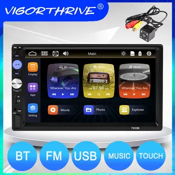 Automašīnas Radio 2Din Bluetooth Capacitive Touch Ekrāns Spogulis Saites Multivides MP5 Atskaņotājs Iebūvēts Carplay FM 7 Collu Android, USB/TF