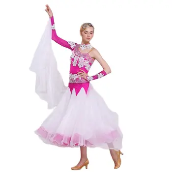 B-16176 Pasūtījuma balles kleitu meitene balles kleitu sieviete konkurences valsis kleita gluda standarta kleita competion