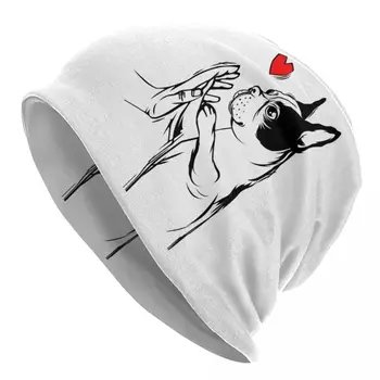Boston Terriers Mīlestība Saimniece Suņi Beanie Klp Unisex Ziemas Pārsegs Homme Adīšanas Cepures Ielas Āra Slēpošanas Skullies Beanies Vāciņi