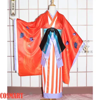 [Customize] Spēle FGO Onmyoji PSR Tamamo nav Mae Modināt Kimono Vienādu Cosplay Kostīms Helovīna Tērps Sieviešu Apģērbs Jaunas