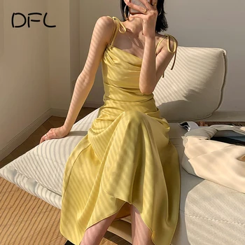 DFLlifes Pārsējs Slīdēšanas Ruched Sieviešu Kleita Sieviešu Apģērbu Sexy Clubwear Ziemas Cietā Elegantu Tērpu Puse Kleitas Sievietēm ir 2021.