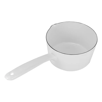 HAEGER 1.3 L Japāņu Stila Baltā Keramika Piena Pods, Virtuve, ēdienu Gatavošanas Panna Pot Stewpan Bērnu Pārtikas Kastrolis Ar Garu Rokturi Par Vienu P