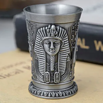 Homhi Metāla Vintage Vīna Glāzi Ēģiptes Stila Rakstāmgalda Apdare Mini Galda Rotājumi Statuetes Apdare Piederumi HBJ-564