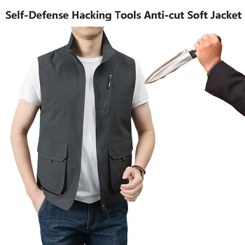 Individuālie Aizsardzības līdzekļi Anti-Cut Izturīga Veste Self-Defense Miesassargu Policijas Apģērbu Vīriešiem, Taktiskās Drošības Apģērbs 5color
