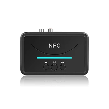 NFC Bluetooth 5.0 Uztvērējs A2DP AUX 3,5 mm, RCA Ligzda USB Smart Apskates Stereo Audio Adapteri Bezvadu Skaļruni Auto MP3 Komplekts