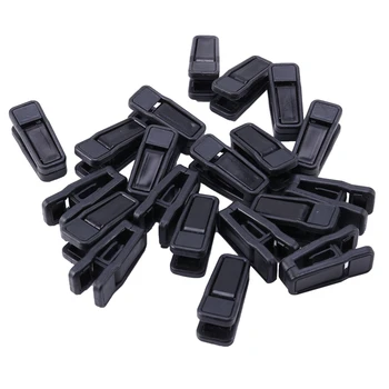 Plastmasas Pakaramais Klipus Black Spēcīgu Šķipsnu Grip Klipus, Kas Paredzētas Izmantošanai Ar Slim-Line Drēbju Pakaramie, Multi-Purpose Pirkstu Klipus 20 Pack