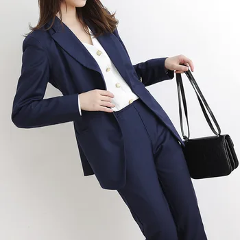 sieviešu tērps OLA profesionālās uzvalks sieviešu temperaments piepilsētas jaunais rudens stils lietišķu uzvalku bikses, uzvalks, 2 gabals, kas sievietēm