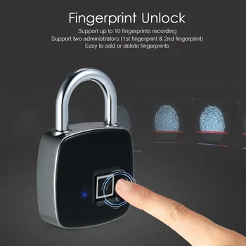 Smart Keyless pirkstu Nospiedumu Slēdzene, Drošības Slēdzenes, Rūtiņu Bloķēt IP65 Waterproof USB Uzlāde Ļauj Āra Programmas