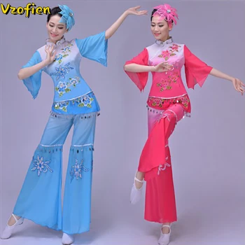Tradicionālā Ķīniešu Tautas Deju Seno Elegants Deju Kostīmu Sieviete Hanfu Apģērbu Valstu Jumta Ventilators Austrumu Deju Kleita